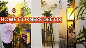LIVING ROOM CORNER DECOR IDEAS | Stylish Ways to Decorate Corners | Corner Decoration Ideas |