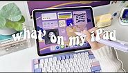 WHAT'S ON MY IPAD | creativity & productivity apps + widgets | aesthetic homescreen setup (purple) 💜