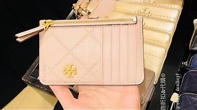 Tory Burch ☜UNBOXING☞ Georgia Top Zip leather card case / Pink