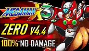 Mega Man X3: Zero Playabe (100% No Damage Completion Run) 4K