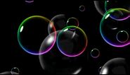 🌈🎶 Rainbow Bubbles Floating on Black VJ Loop Video Background for Edits