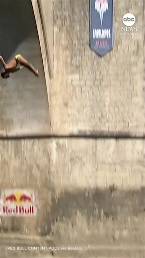 31K views · 283 reactions | A group of divers took a 65-foot plunge off the famous Stari Most bridge after skydivers flew under it as the Cliff Diving World Series made its return to Mostar, Bosnia and Herzegovina. https://abcnews.visitlink.me/tNE6jJ | ABC News | Facebook