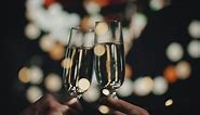 Clinking glasses of champagne - Free Stock Video