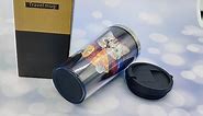 Space Pizza Cat Travel Coffee Mug with Flip Lid