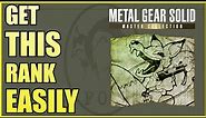 METAL GEAR SOLID 3 MASTER COLLECTION FOXHOUND RANK/TROPHY GUIDE