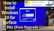 How to install Windows 10 for Surface Pro