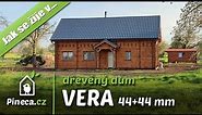 🏠 Naše realizace - Dřevěný rodinný dům VERA 127m² 66+66mm | Pineca.cz