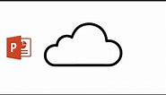 Draw Cloud icon using Microsoft PowerPoint 2016