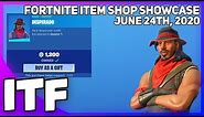 Fortnite Item Shop *RARE* DESPERADO SKIN IS BACK + MORE! [June 24th, 2020] (Fortnite Battle Royale)