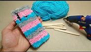 WOOL PLUSH PHONE CASE – DIY MOBILE COVER DECOR - Easy and Cheap