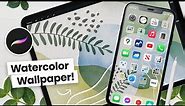 How To Create A Watercolor Wallpaper In Procreate • Free Paper Texture!
