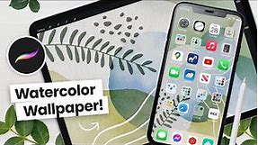 How To Create A Watercolor Wallpaper In Procreate • Free Paper Texture!