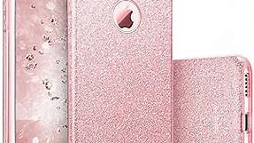 ESR iPhone 7 Case, Bling Glitter Sparkle Three Layer Shockproof Soft TPU Outer Cover + Hard PC Inner Protective Shell Skin for Apple 4.7" iPhone 7 (Rose Gold)