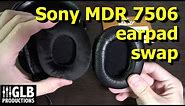 Sony MDR 7506 earpad replacement