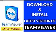 Download and Install TeamViewer on Windows 11|10|7 in 2023 Latest version