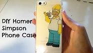 DIY iphone case| Homer Simpson eating apple logo 📱