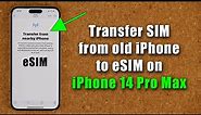 How To Transfer SIM Card from old iPhone to eSIM on iPhone 14 Pro Max - Magic!