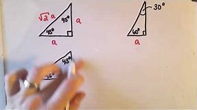 Special Right Triangles in Geometry: 45-45-90 and 30-60-90
