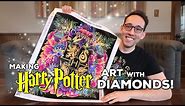 Making Harry Potter Art with DIAMONDS | Diamond Art Club Hogwarts Crest