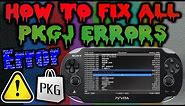 How To Fix All PKGJ Errors!