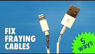 How to fix fraying cables / charging cords - 5 diy methods