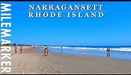 [4K] Narragansett Beach: Narragansett, RI - Relaxing Scenic Beach Walking Tour with binaural 🎧