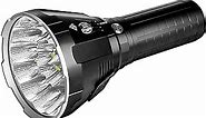 IMALENT MS18 Brightest Flashlight 100,000 Lumens,Rechargeable Flashlights Use 18pcs Cree XHP70.2 LEDs, High Lumens Flashlight with OLED Display, LED Flashlight for Emergency