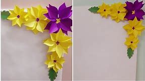 DIY Flower Decoration | Border Decoration | Paper Flowers | Home Decor Ideas | Buddy's Art
