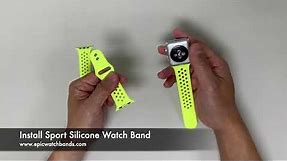 Silicone Watch Bands Installation - Sport Silicone Watch Bands for Apple Watch
