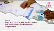 How to tabulate, analyze, and prepare graph from Nominal Scale Questionnaire data using MS Excel.