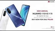 HUAWEI nova Y70 with BIG Battery, BIG Storage, and BIG Screen: Buy now for only P8499