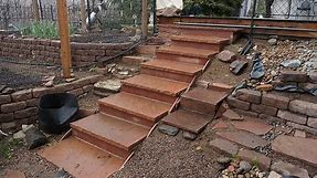 How to build flagstone steps