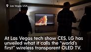 LG says its new Signature OLED T is the “world’s first” wireless transparent OLED TV.