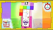 @Numberblocks- #BacktoSchool | Level Three | All the Best Seventeen Moments | FULL EPISODES