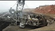 Two Bucket Wheel Excavators Working On Coal Mines