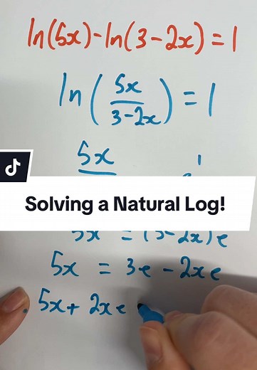 Solving a Natural Logarithm Simplified