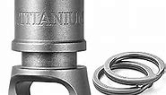 FEGVE Quick Release Keychain with 2 Key Rings Titanium, Detachable Pull Apart Keychain Heavy Duty Carabiner Key Chain for Men and Women