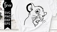 Simba svg free, best disney svg files, the lion king svg, instant download, silhouette cameo, shirt design, cartoon svg, outline svg 0821
