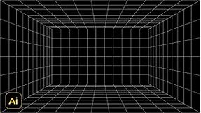 Simple Perspective Grid Empty Room Background Design | Adobe Illustrator Tutorials