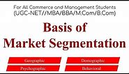 Basis of Market Segmentation, basis of segmentation, marketing management, principles of marketing