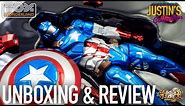 Captain America Iron Man Fighting Armor 1/12 Scale Diecast Figure Sentinel Unboxing & Review