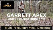Garrett ACE APEX Metal Detector - Quick Feature Highlights
