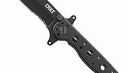 CRKT M16-01KS EDC Folding Pocket Knife: Everyday Carry, Black Blade, Frame Lock, Stainless Steel Handle, Reversible Pocket Clip