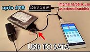 Sata to Usb cable converter Review | use internal hard drive as external hard drive | Tech with King