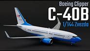 Boeing C-40B (737-700) US Air Force 1/144 Zvezda 7027 Full Build Video | RWO Models