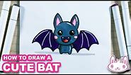 How to Draw a Cute Vampire Bat | Halloween