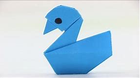 How to make a Paper duck | Easy Origami Duck tutorial for Beginners | Origami Duckling - Baby Duck