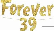 Funny 40th Birthday Gold Glitter Banner - Happy 40th, 41st, 42nd Birthday Party Decorations
