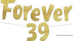 Funny 40th Birthday Gold Glitter Banner - Happy 40th, 41st, 42nd Birthday Party Decorations