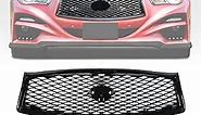 Kspeed Fit 2014 2015 2016 2017 for Infiniti Q50 Front Upper Gloss Black Grille Grill